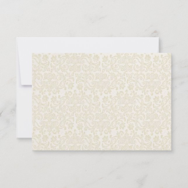 Elfenbeinkarte und Gold UAWG Note Card RSVP Karte (Vorderseite)