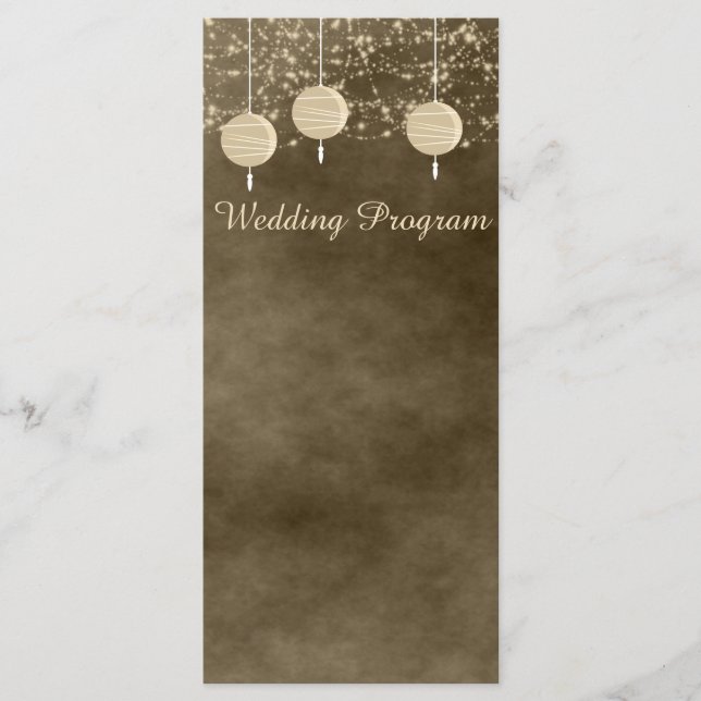 Elfenbeinküche Hochzeitsprogrammkarte Programm (Vorderseite)