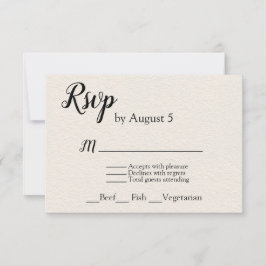 Elfenbeinküche - RSVP mit Menüauswahl Karte