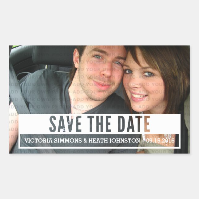 Elfenbeinkügelchen Save the Date Sticker ausschnei (Vorderseite)