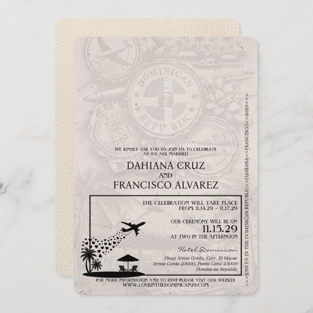 Elfenbeinküste Einladung (Vorne/Hinten)