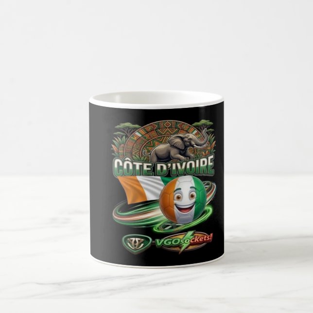 Elfenbeinküste-GBall Kaffeetasse (Mittel)