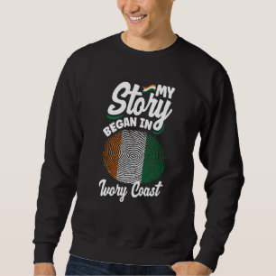 Elfenbeinküste Ivorische Flagge Meine Geschichte B Sweatshirt