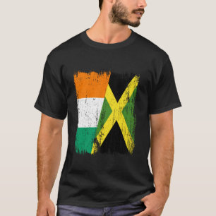 Elfenbeinküste Jamaika Halbflagge Ivorisch Jamaika T-Shirt