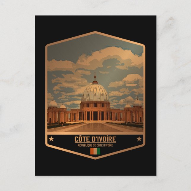 Elfenbeinküste Postkarte (Vorderseite)