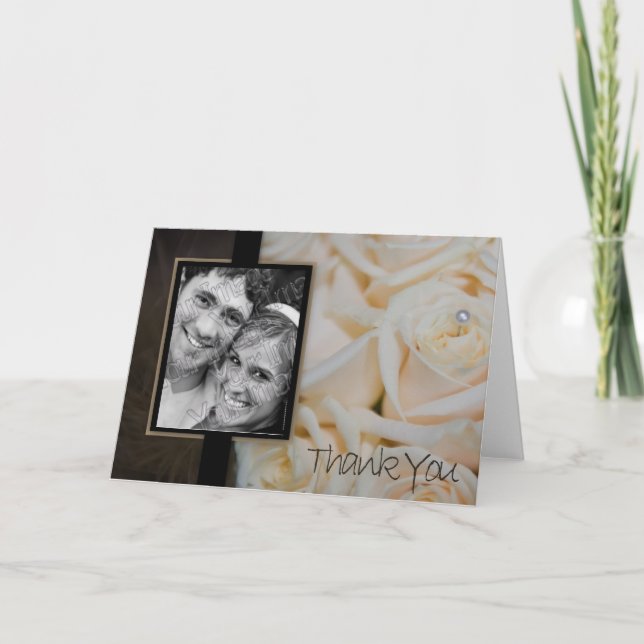 Elfenbeinküste Rose Danke Karte (Vorderseite)