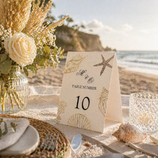 Elfenbeinküste Strand Hochzeit Tischnummern Editie Tischaufsteller