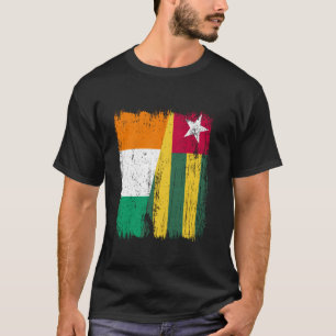 Elfenbeinküste Togo Halbflagge Ivorisch Togolesisc T-Shirt