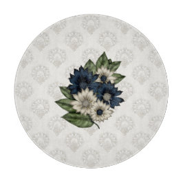 Elfenbeinküste und Blume Serviertablett aus Glas Schneidebrett