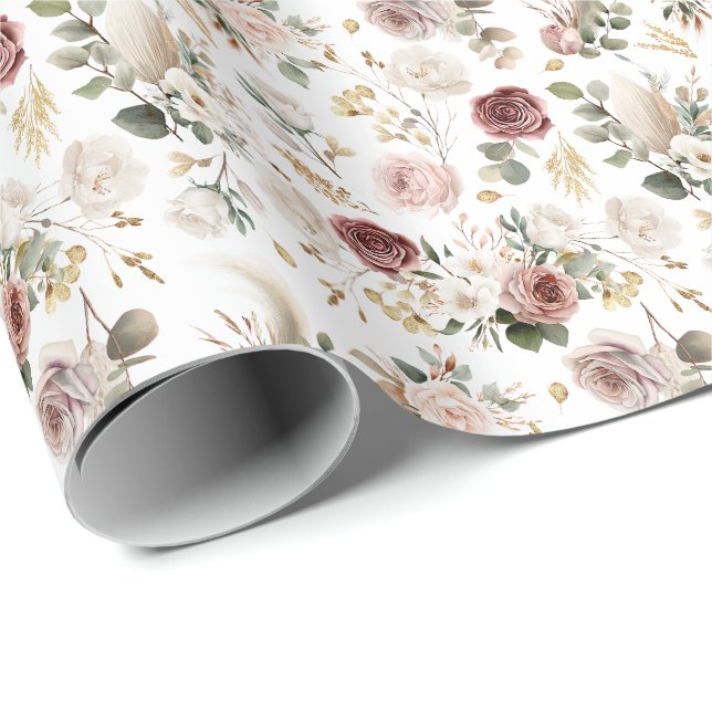 Elfenbeinküste und Burgund-Brautparty Geschenkpapier (Rolleneckpunkt)