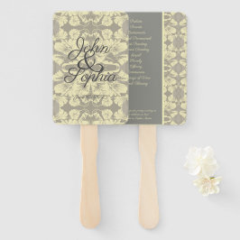 Elfenbeinküste und graues blumengeschichtliches Se Fächer