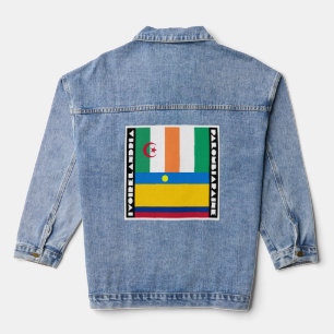 Elfenbeinküste und Palombiarine Jeansjacke