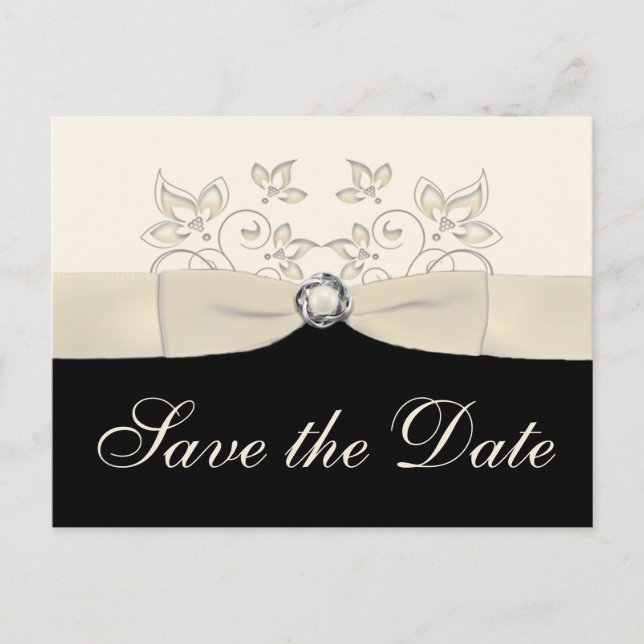 Elfenbeinküste und Schwarze Flora Save the Date Po Ankündigungspostkarte (Vorderseite)