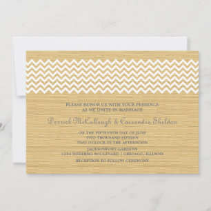 Elfenbeinküste Zickzack Hochzeit Einladung