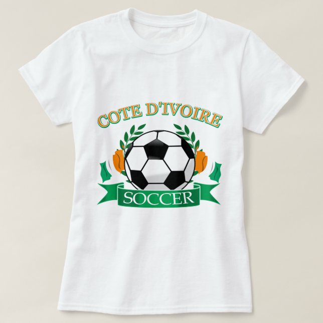 Elfenbeinküsten-Fußball-Entwürfe T-Shirt (Design vorne)