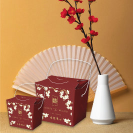 Elfenbeinpfirsich/Pflaumenblüten Hochzeit des dopp Geschenkschachtel