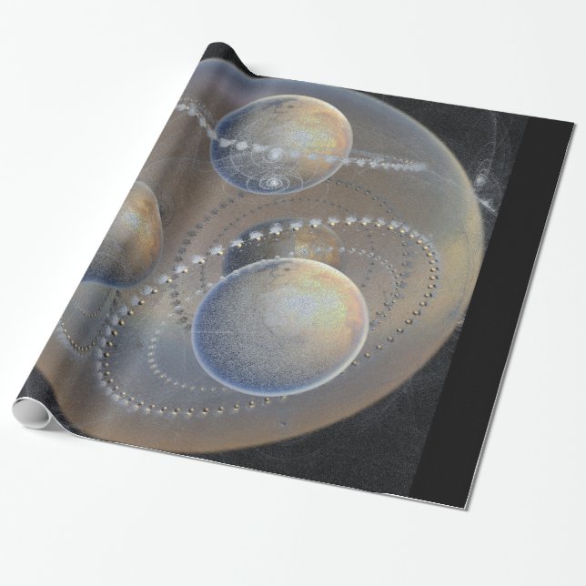 Elfenbeinplaneten Geschenkpapier (Ungerollt)