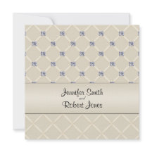 Elfenbeinquilted Bling Posh Wedding Einladung