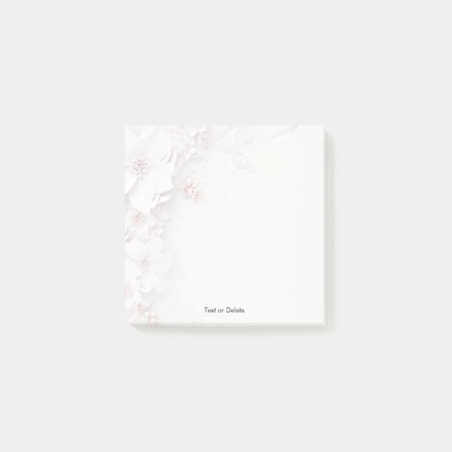 Elfenbeinrot Rosa Blumenstrauß Post it Notes Post-it Klebezettel (Vorderseite)