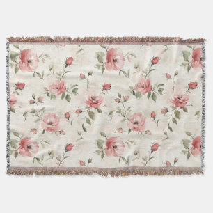 Elfenbeinrot Roses Roses Bloral Decke