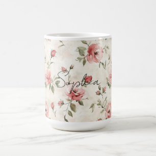 Elfenbeinrot Roses Roses Bloral Kaffeetasse