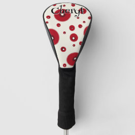 Elfenbeinrote Punkte Funky Whimsical Kreis Muster Golf Headcover