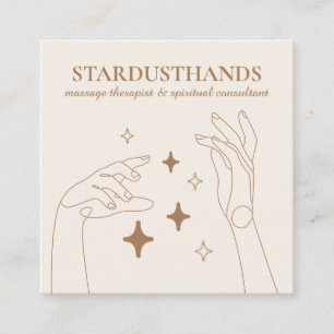 Elfenbeinstars Heilung Energiehandschuhe Therapie  Quadratische Visitenkarte