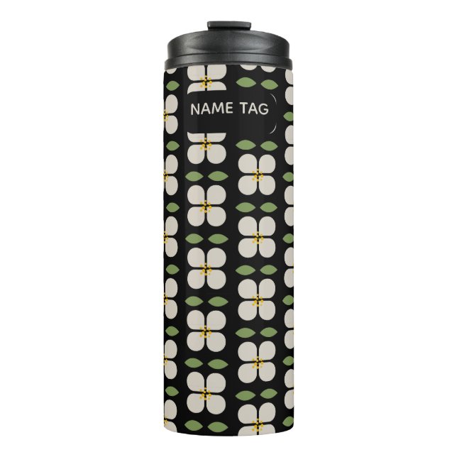 Elfenbeinweine florale thermische Tumbler Thermosbecher (Vorderseite)