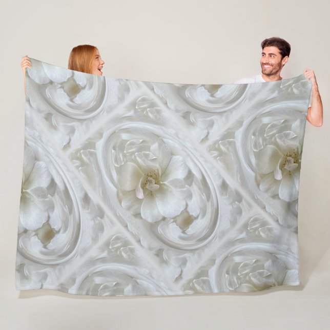 Elfenbeinweiß Fleecedecke (Beispiel)