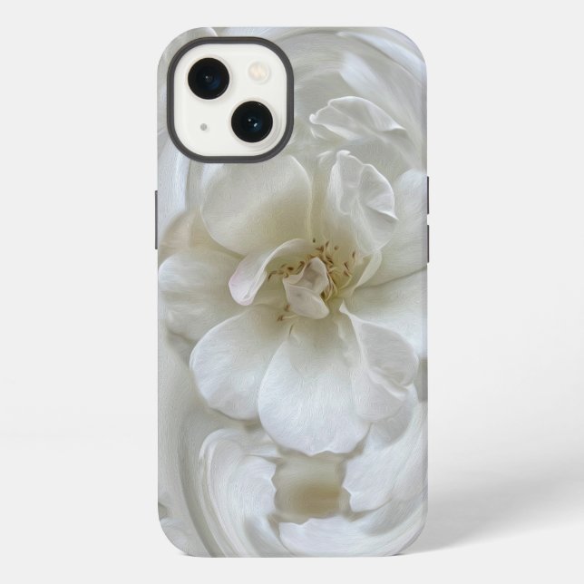 Elfenbeinweiß iPhone Hülle (Rückseite)