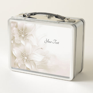 Elfenbeinweiße Blumen Lunchbox