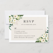 Elfenbeinweiße Vegetation Floral Elegante Hochzeit