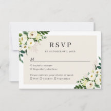 Elfenbeinweiße Vegetation Floral Elegante Hochzeit