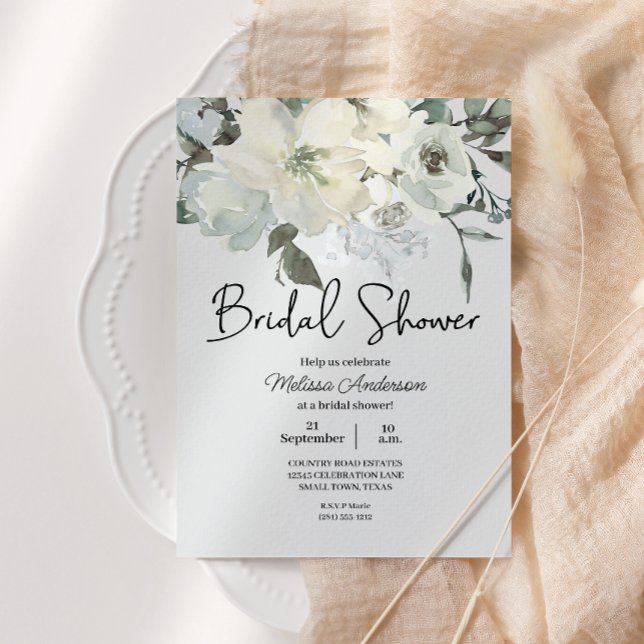 Elfenbeinweißes Brautparty Einladung (Von Creator hochgeladen)