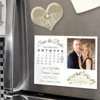 Elfenbeinweißkalender & Foto Save the Date