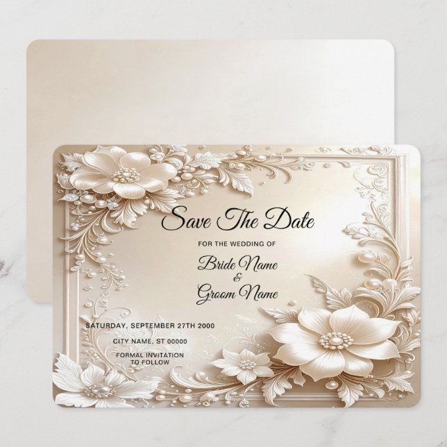 Elfenblumen Merken Sie sich den Termin Save The Date (Vorne/Hinten)