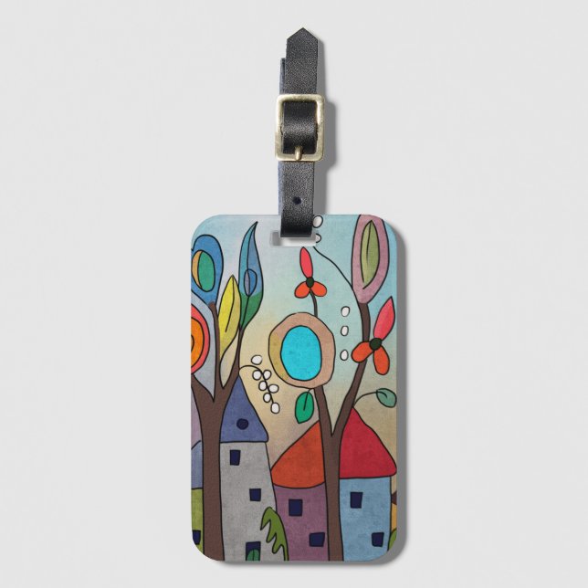 Elfendörfchen Gepäckanhänger (Vorderseite Vertikal)