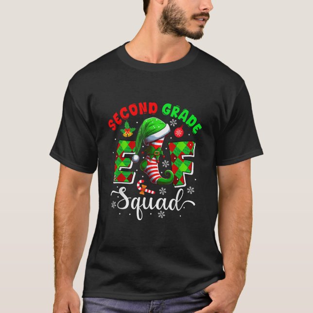 Elfenteam der zweiten Klasse Weihnachten Lehrer Sc T-Shirt (Vorderseite)