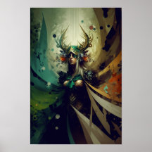 Elfenzauberin Fantasy Poster | RPG Kunst 2