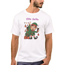 Elfie Selfie Weihnachts-T-Shirt – Lustiger Feierta