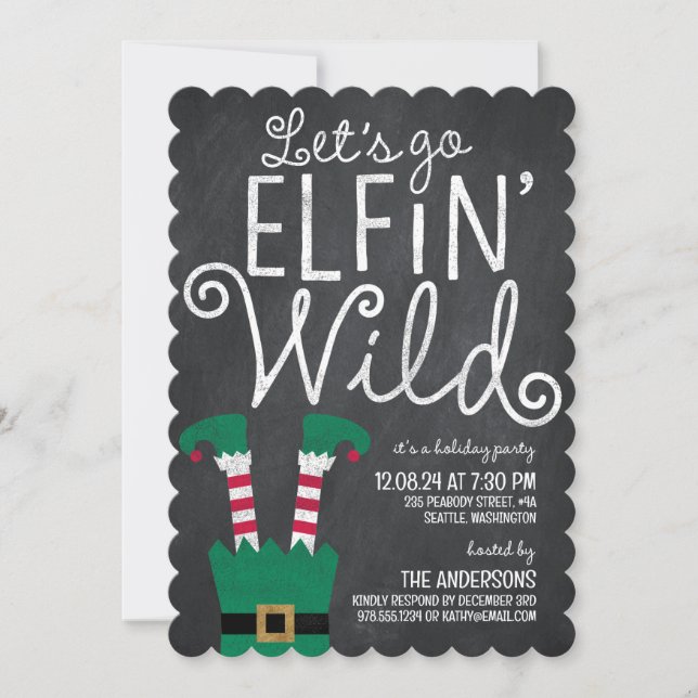 Elfin Wild Party Einladung (Vorderseite)