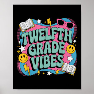 Elfte Grade Vibes zurück zum Lehrer Kind 12 Poster