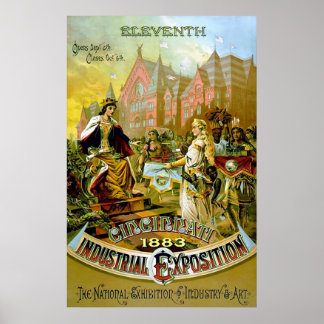 Elfte Industrieausstellung in Cincinnati. Poster