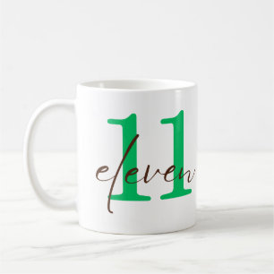 Elfter 11-Jahres-Jubiläum mit Personalisierung Kaffeetasse