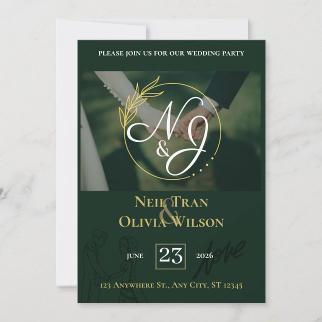 Elgant Customizable wedding invitation (Devant)