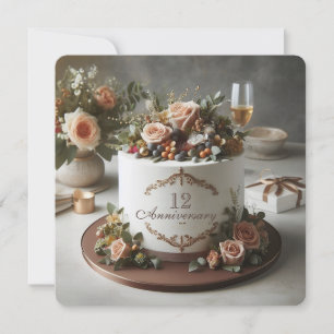ELGANT MURAL FLORAL ANNIVERSARY CAKE