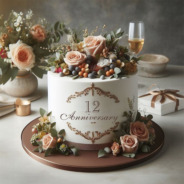 ELGANT MURAL FLORAL ANNIVERSARY CAKE (Von Creator hochgeladen)