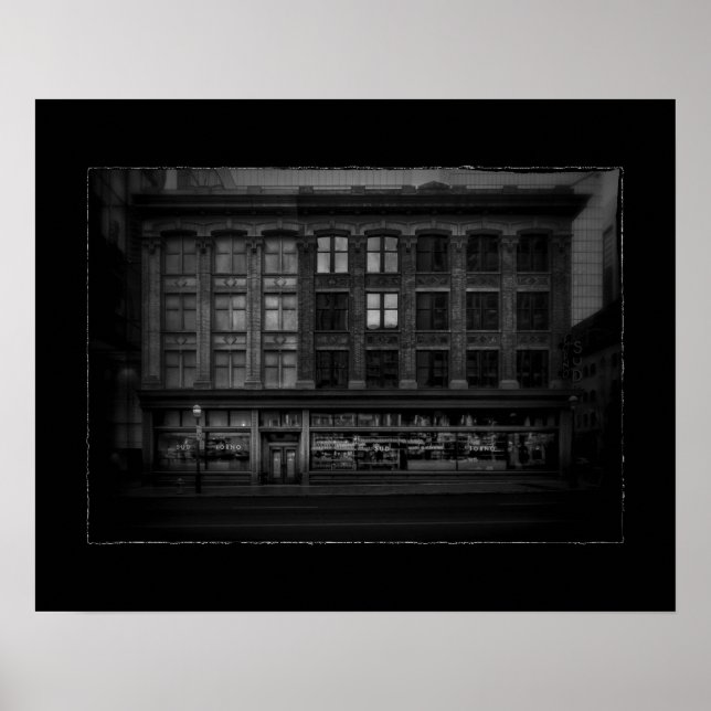 Elgin-Gebäude Nr. 1 mit Rand Poster (Vorne)