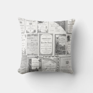Elgin Illinois 1880's BLACK AND WHITE INVITATIONS Kissen