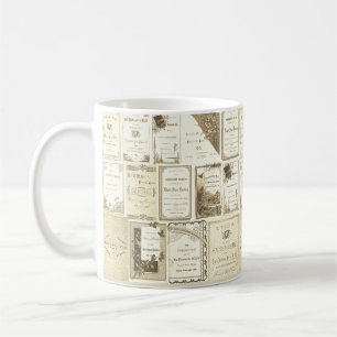 Elgin Illinois 1880's Sepia Club Einladungen Party Kaffeetasse
